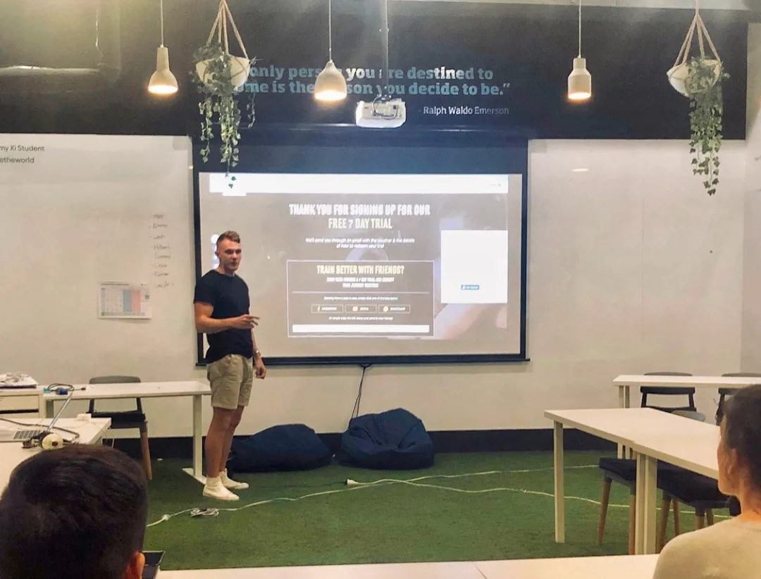 Matt Siddle teaching a growth marketing course